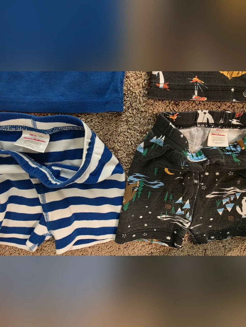 Hanna Andersson Boys Pajama Set of 2 size 100cm (US 4)